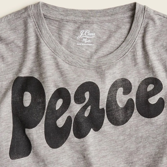 J. Crew Tops - J.CREW PEACE Graphic Slub T-shirt (S)